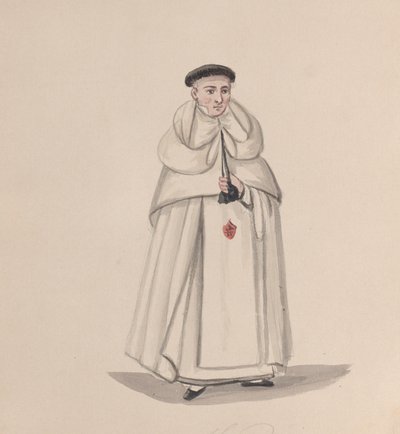 Ksiądz z zakonu mercederów Zakon Matki Bożej Miłosierdzia, z grupy rysunków..., 1848. autorstwa Francisco
