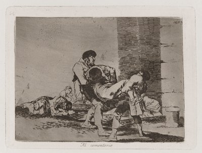 Na cmentarz, tablica 56 z Klęsk wojennych autorstwa Francisco de Goya