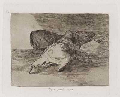 Coś z tego wyciąga, płyta 40 z Klęsk wojennych autorstwa Francisco de Goya