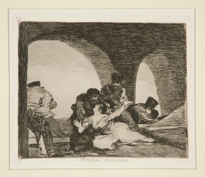 Gorzka obecność (Bitter To Be Present), pl. 13 z Katastrofy wojny autorstwa Francisco de Goya