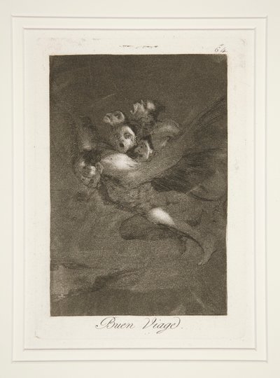 Miłej podróży (Bon Voyage), pl. 64 z serii Kaprysy autorstwa Francisco de Goya