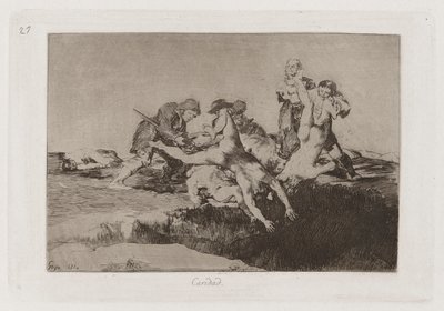 Charity, płyta 27 z filmu Katastrofy wojny autorstwa Francisco de Goya