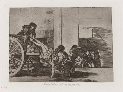 Wozy na cmentarz, tablica 64 z Klęsk wojennych autorstwa Francisco de Goya