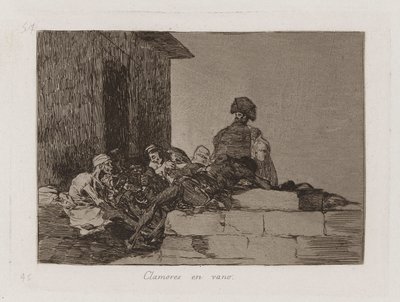 Apele są na próżno, płyta 54 z Klęsk wojennych autorstwa Francisco de Goya