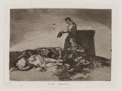 Okrutna litość! (Okrutna opowieść o nieszczęściu!), Płyta 48 z Klęsk wojennych autorstwa Francisco de Goya