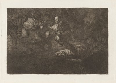 Bóg tworzy ich i łączą się razem (Bóg tworzy ich i łączą się razem), z serii Los disparates (Los proverbios) autorstwa Francisco de Goya