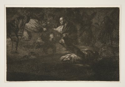 Bóg je wychowuje i łączą się (Bóg je tworzy i łączą się), pl. 18 z cyklu Przysłowia autorstwa Francisco de Goya