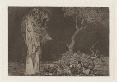 Folly of Fear, znany również jako Nie trać honoru przez strach, z serii Los disparates (Los proverbios) autorstwa Francisco de Goya