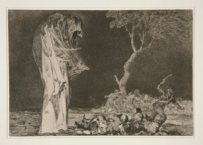 Bzdura strachu (Szaleństwo strachu), pl. 2 z przysłów autorstwa Francisco de Goya