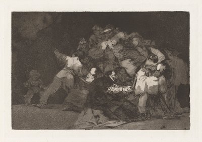 Generał Szaleństwo, znany również jako Pazury kota i strój wielbiciela, z serii Los disparate (Przysłowia) autorstwa Francisco de Goya