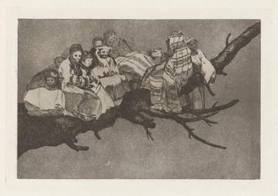 Nonsense ridiculous (Ridiculous Folly), znany również jako Andarse por las ramas (To Go Amongst the Branches), z serii Los disparates (Los proverbios) autorstwa Francisco de Goya