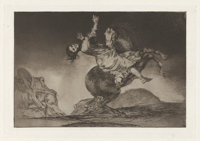 El Caballo Raptor (Koń-Porywacz), znany również jako La mujer y el potro, que los dome otro (Kobieta i koń, Niech ktoś inny je zapanuje), z serii Los absurdities (Los proverbios) autorstwa Francisco de Goya
