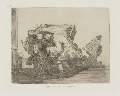 Ten jest nie mniej. (Nie mniej niż), pl. 67 z cyklu Katastrofy wojny autorstwa Francisco de Goya