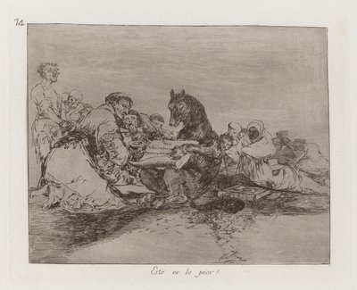To jest najgorsze! (To jest najgorsze!), Płyta 74 z filmu Katastrofy wojny autorstwa Francisco de Goya