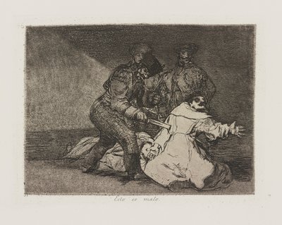 To jest złe. (To jest złe), pl. 46 z cyklu Katastrofy wojny autorstwa Francisco de Goya