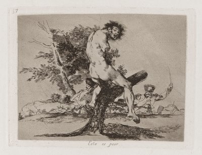 Jest gorzej, płyta 37 z filmu Katastrofy wojny autorstwa Francisco de Goya