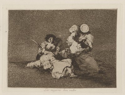 Las mugeres da valor (Kobiety dają odwagę), pl. 4 z serii Katastrofy wojny autorstwa Francisco de Goya