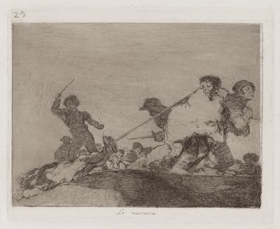Zasłużył na to, płyta 29 z Klęsk wojennych autorstwa Francisco de Goya