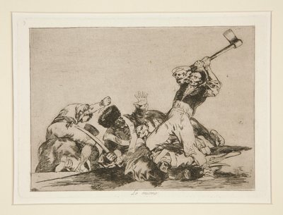 Ten sam (Ten sam), pl. 3 z filmu Katastrofy wojny autorstwa Francisco de Goya