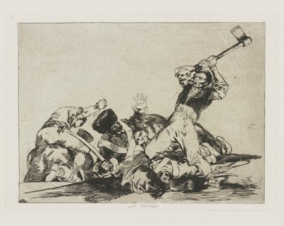 Ten sam (Ten sam), pl. 3 z serii Katastrofy wojny autorstwa Francisco de Goya