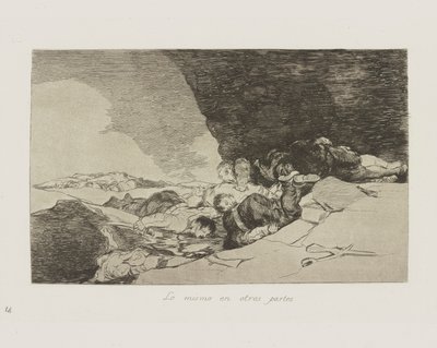 To samo gdzie indziej. (Ten sam gdzie indziej), pl. 23 z cyklu Katastrofy wojny autorstwa Francisco de Goya