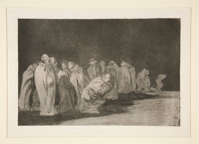 Worki (Mężczyźni w workach), pl. 8 z cyklu Przysłowia autorstwa Francisco de Goya