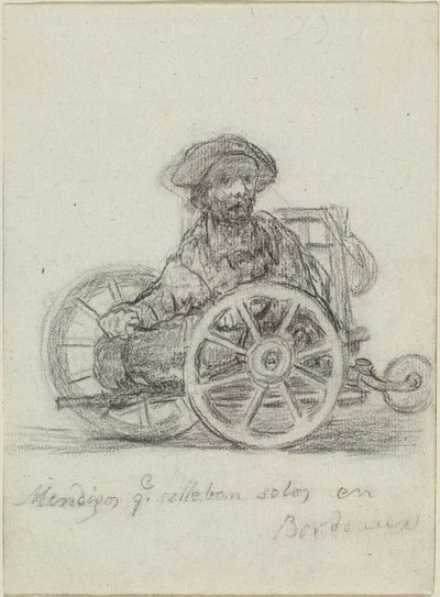 Mendigos que se llevan solos en Bordeaux (Żebracy, którzy poruszają się na własną rękę w Bordeaux) autorstwa Francisco de Goya