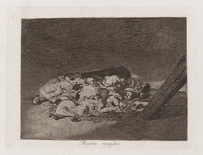 Żniwa umarłych, płyta 63 z Klęsk wojennych autorstwa Francisco de Goya