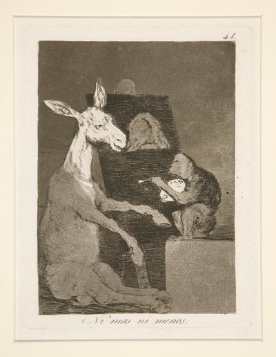 Ani więcej, ani mniej (Ani więcej, ani mniej), pl. 41 z serii Kaprysy autorstwa Francisco de Goya