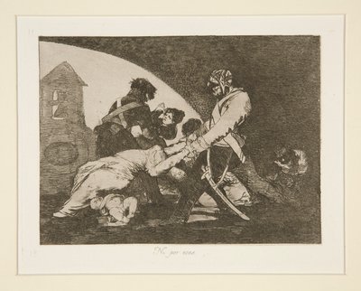 Ani dla tych (Ani też nie), pl. 11 z Katastrofy wojny autorstwa Francisco de Goya