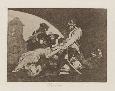 Ani tego nie rób, pl. 11 z cyklu Katastrofy wojny autorstwa Francisco de Goya