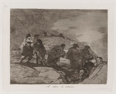 Nie znają drogi, płyta 70 z filmu Katastrofy wojny autorstwa Francisco de Goya