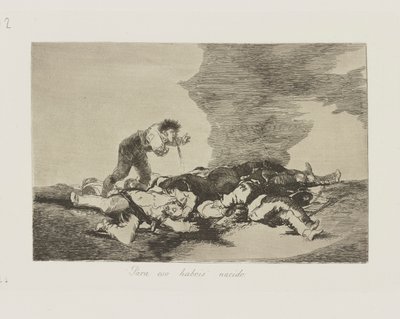 Po to się urodziłeś. (Po to się urodziłeś), pl. 12 z cyklu Katastrofy wojny autorstwa Francisco de Goya