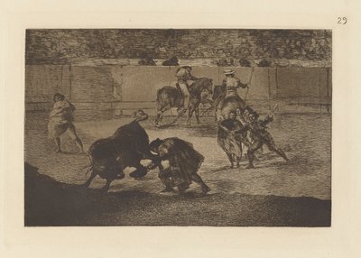 Pepe Illo robi cięcie na byka (Pepe Illo robi przełęcz autorstwa Francisco de Goya