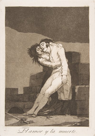 Tablica 10 z Los Caprichos: Miłość i śmierć Miłość i śmierć, 1799. autorstwa Francisco de Goya