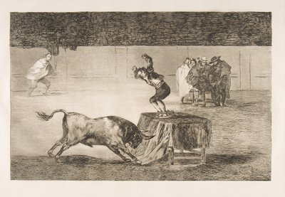 Tablica 19 Tauromachii: Kolejne jego szaleństwo na tym samym ringu., 1816. autorstwa Francisco de Goya