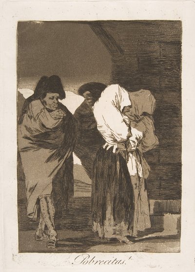 Płyta 22 z Los Caprichos: Biedne dziewczynki! Pobrecitas!, 1799. autorstwa Francisco de Goya