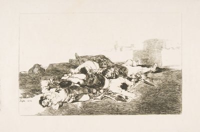 Tablica 22 z Katastrof wojny Los Desastres de la Guerra: Jeszcze gorzej. Zarówno i..., 1810. autorstwa Francisco de Goya