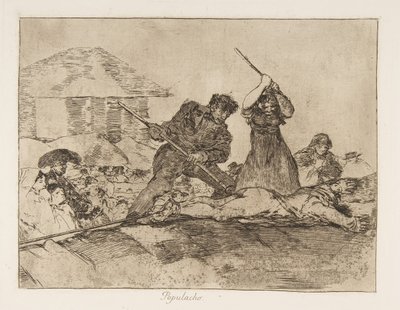 Tablica 28 z The Disasters of War Los Desastres de la Guerra: Rabbl..., 1810 opublikowany 1863. autorstwa Francisco de Goya