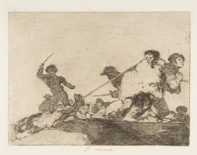 Tablica 29 z The Disasters of War Los Desastres de la Guerra:: On ..., 1810 opublikowany 1863. autorstwa Francisco de Goya