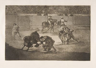 Tablica 29 Tauromachii: Pepe Illo przechodzący recorte., 1816. autorstwa Francisco de Goya