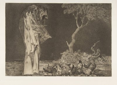 Płyta 2 z Disparates: Folly of Fear, ca. 1816-23 opublikowany 1864. autorstwa Francisco de Goya