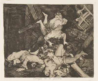 Tablica 30 z The Disasters of War Los Desastres de la Guerra: Ravag..., 1810 opublikowana w 1863 r. autorstwa Francisco de Goya