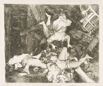 Płyta 30 z Katastrofy wojny Los Desastres de la Guerra: Ravages of War. Estr..., 1810. autorstwa Francisco de Goya
