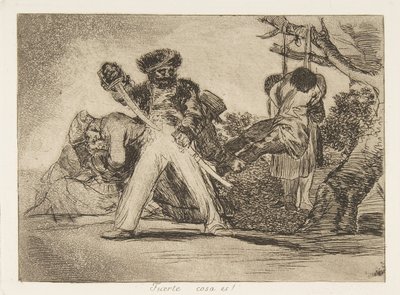 Tablica 31 z The Disasters of War Los Desastres de la Guerra: That..., 1810 opublikowany 1863. autorstwa Francisco de Goya