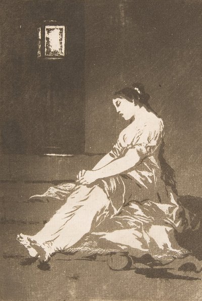 Tablica 32 z Los Caprichos: Ponieważ była podatna., 1799. autorstwa Francisco de Goya