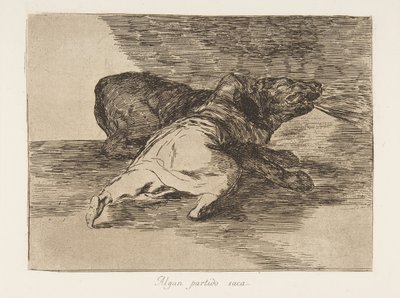 Tablica 40 z The Disasters of War Los Desastres de La Guerra: He ge..., 1810 opublikowany 1863. autorstwa Francisco de Goya