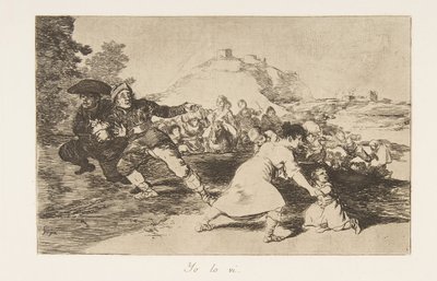 Tablica 44 z The Disasters of War Los Desastres de la Guerra: I see…, 1810 opublikowana 1863. autorstwa Francisco de Goya