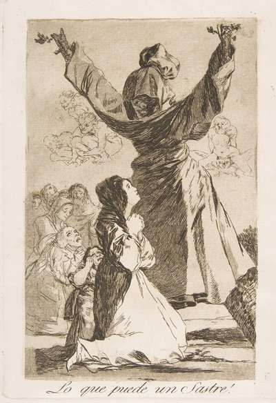 Tabliczka 52 z Los Caprichos: Co potrafi krawiec! Co krawiec może!, 1799. autorstwa Francisco de Goya