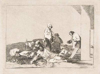 Tablica 58 z Klęsk wojennych Los Desastres de la Guerra: Nie ma co płakać…, 1811-12. autorstwa Francisco de Goya